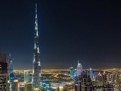 FTB 205 high intensity xenon lighting system sits atop Burj Khalifa, Dubai, UAE