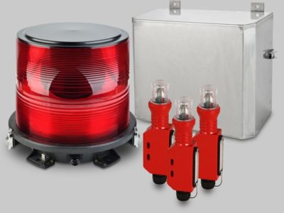 FTB 314 Medium Intensity Red L-864 Xenon Tower Obstruction Light