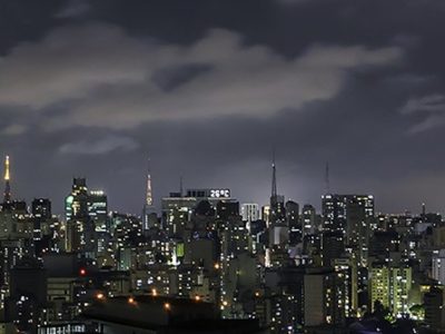 ICAO compliant lighting across Sao Paolo skyline