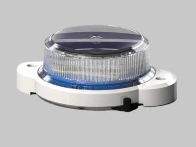 The blue OL2A solar hazard light is perfect for railyard safety lights